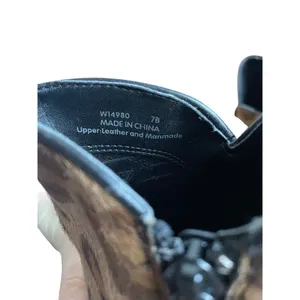 Cole Haan‎ Elyse Leopard Print Heeled Booties size 7 2.5" Heel Ankle Boot Brown thumbnail 5