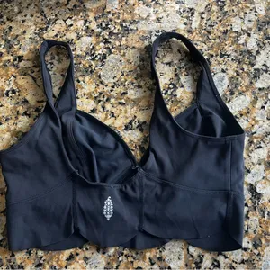 FP Movement Black Scalloped Sports Bra thumbnail 2