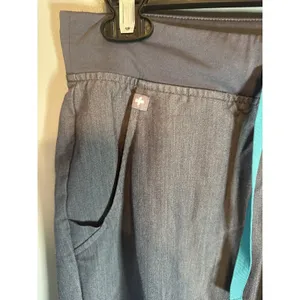 FIGS‎ Technical Collection Womens Small Gray Scrub Jogger Pants Teal Drawstring thumbnail 4