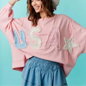 Fantastic Fawn Pink USA Sweater thumbnail 1