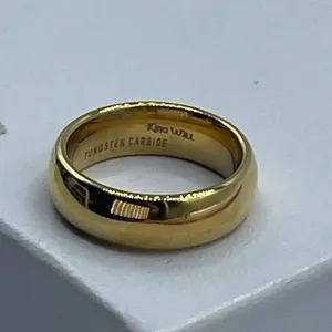 Tungsten gold plated ring size 6:50 Gold thumbnail 2