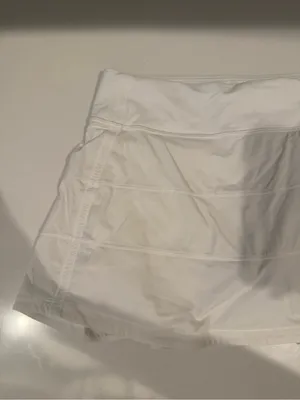 LULULEMON Pace Rival Tennis Skirt White Tall *4-way Stretch 15" Size 4 thumbnail 5