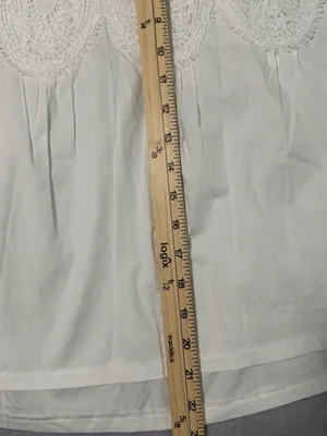 Boutique Short-sleeve Lace Poplin Blouse - White thumbnail 4