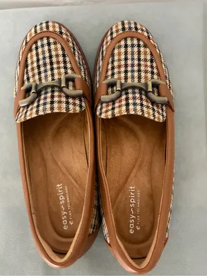 Easy Spirit Women’s size 7.5M Plaid Loafers Buckle Platform (B206) thumbnail 5