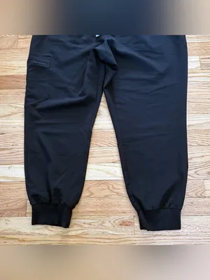 FIGS Zamora Maternity Jogger Scrub Pants Black Petite XXL thumbnail 2