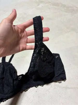 Aerie day to play Black Lace Unlined plunge bra 34D thumbnail 4