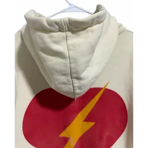 Aviator Nation Bolt Heart Zip Hoodie Vintage White Size‎ Small thumbnail 4