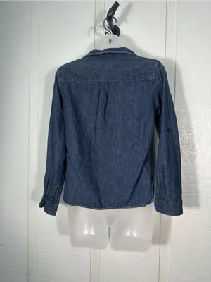 Talbots Denim 3/4 Sleeve Top Size Small Petite EUC thumbnail 5