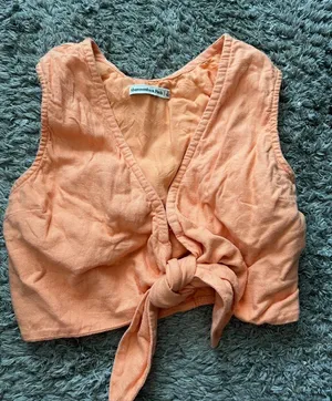 Abercrombie and fitch tied wrap crop top size S thumbnail 1