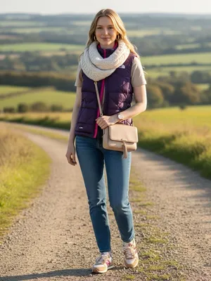 The North Face 550 Down Puffer Vest Women’s Small Plum Pink Hiking Outdoor EUC thumbnail 3