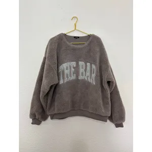The Bar Gigi Sweatshirt Cinder/Grey Size XL Sherpa Teddy Loungewear Oversized thumbnail 4