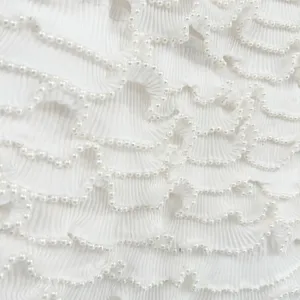 Gianni Bini x Venita Aspen Womens Plisse Pearl Trim Ruffle‎ Mini Skirt Size 8 thumbnail 3