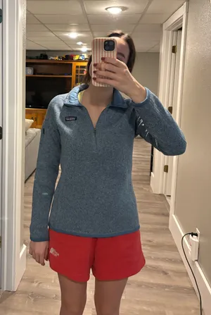 Blue Patagonia Fleece Quarter-Zip Pullover thumbnail 1