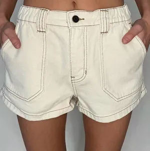 PacSun beige tan utility cargo shorts thumbnail 1
