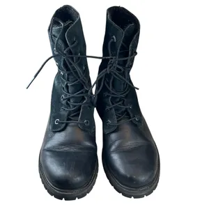 Timberland Womens Combat Boots Black Leather‎ Suede Waterproof 8661A Gorpcore 9 thumbnail 2