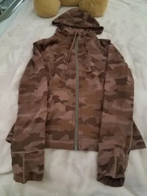 Lululemon Hooded Define Jacket Nulu Size 6 Camo Roasted Brown Hoodie thumbnail 5