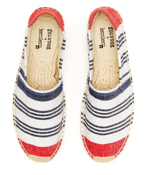 NEW Soludos x Lem Lem Espadrille Comfort Slip-On‎ Shoes in White/Cherry Red thumbnail 1