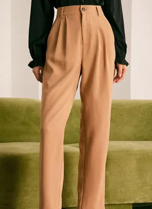 RIHOAS The Khaki High Waisted Pleated Tapered Pants 77 thumbnail 4