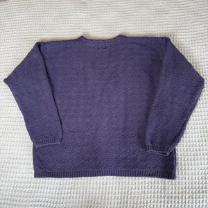 Vintage Gap 100% Cotton Cardigan Sweater Womens Small Navy Blue 80s 90s Chunky thumbnail 2