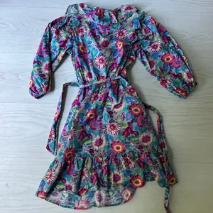 Melloday Floral Colorful Ruffle Flowy Mini Dress Church Spring Bright Size XS thumbnail 3
