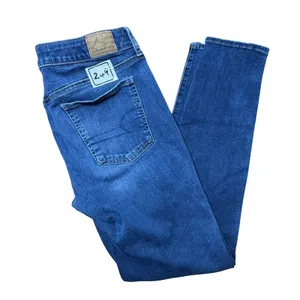 American Eagle 360 Next Level Jegging Medium Wash Skinny Jeans Blue Women's 12 thumbnail 3