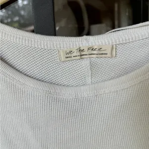 Free People waffle knit oversized top tunic sweater textured loose thermal boat thumbnail 6