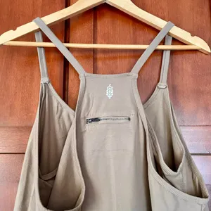 Movement Hot Shot Mini Dress Built In Shorts Mocha Latte Size Large thumbnail 7