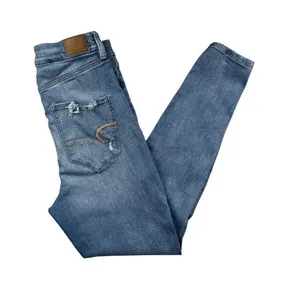 American Eagle Next Level Stretch High Rise Distressed Jegging Jeans Size 10 thumbnail 1