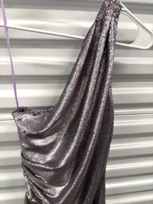 Gauge81 Nayar Sequin One Shoulder Mini Dress Lilac Purple Womens Size XS thumbnail 4