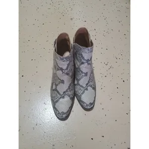 Lucky Brand Snake Print Leather Booties Zip Up Womens Shoes 9.5/40 thumbnail 5