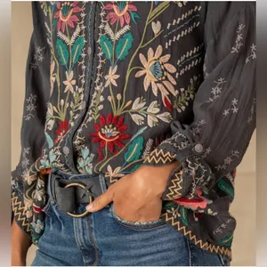Johnny Was CASSIA BUTTON DOWN BLOUSE thumbnail 5