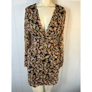 Nasty Gal Nothin'Bud Love Floral Long Sleeve Mini Dress in Women's Size 6 thumbnail 4
