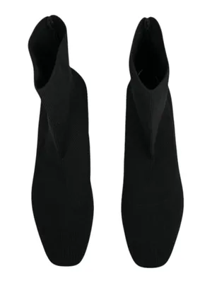 Vero Cuoio Real Italian Leather ᪥ Soft Stretch Sock Heeled Boots ᪥ Black ᪥ 7 235 thumbnail 9