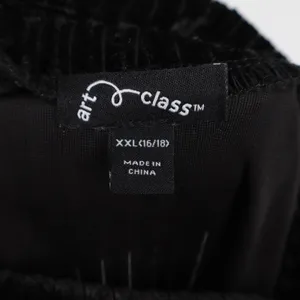 Art Class Girls XXL 16/18 Black Ribbed Velvet Mock Neck Long Sleeve Dress thumbnail 2