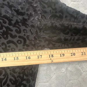 Vtg Frazier Lawrence Mock Neck‎ Top Burnout Velvet Black Gothic Women Size M thumbnail 6