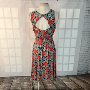 Lilka by Anthropologie Multicolor Floral Front Cutout Sleeveless Sundress Small thumbnail 5