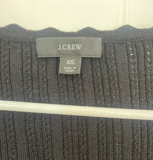 J.Crew Scalloped Squareneck Pointelle Sweater thumbnail 3