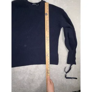 womens polo ralph lauren sweater tie sleeves navy chucky‎ knit pima cotton thumbnail 7