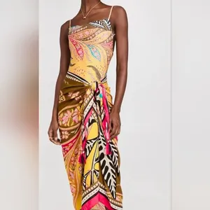 NWT! Agua Bendita Kali Lula Yellow Reversible One Piece Swimsuit thumbnail 3
