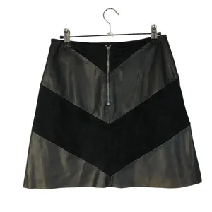Zara Black Faux Leather Suede A-Line Mini Skirt XS‎ thumbnail 3