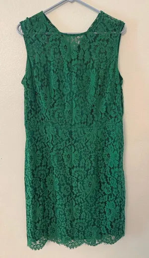 Alexia Admor kelly green lace overlay dress women's large thumbnail 1