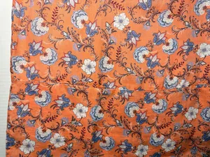 J.Jill Love Linen Tank Top Size M Orange Floral Sleeveless Blouse thumbnail 4