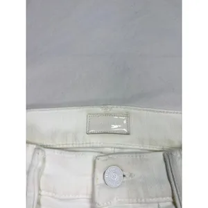 Mother The Insider white crop step fray jeans. Size 26. quiet luxury, coastal thumbnail 3