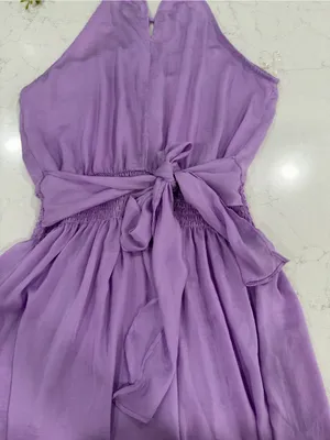 DO+BE Lavender Halter Smocked-Waist Casual Dress thumbnail 5