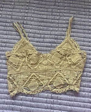 Detailed Beach Top Tan thumbnail 1