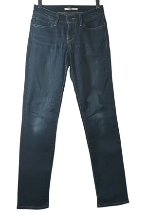 Levi‎ Strauss Co 714 Straight Leg Dark Wash Jeans Size 25 Waist 25 Inseam 31 In thumbnail 1