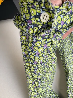 J.Crew Floral Ruffle Blouse 100% Cotton Button Front Cottagecore Preppy thumbnail 7