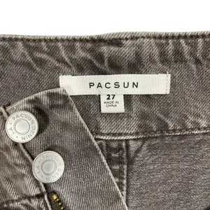 PacSun Brown Low-Rise Denim Micro Mini Skirt Sz 27" Pleated Y2K Grunge Cyber thumbnail 3