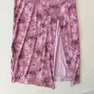 Full Tilt Fairycore Tube Maxi Dress Womens XL Pink Floral Strapless Slit Y2K thumbnail 3