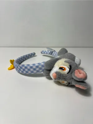 Tokyo Disney Resort Thumper Bambi Gingham Plush Headband Ears W/ Butterfly thumbnail 5